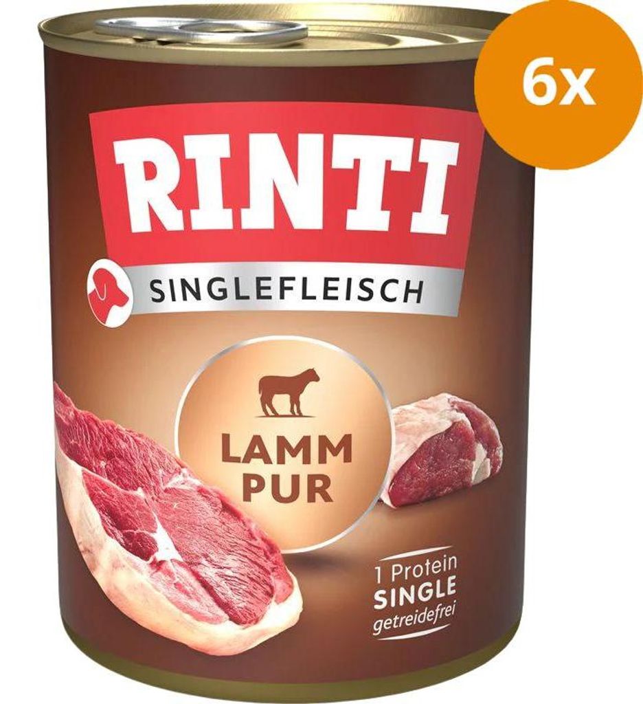 RINTI 94061, Dospelý, Akékoľvek plemeno, Jahňacie, 800 g, Obrázok produktu 