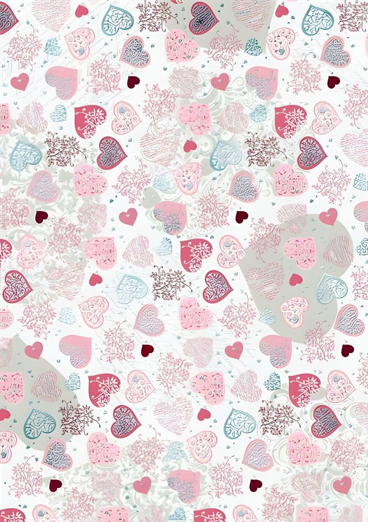 HEYDA Motivkarton Herzen groß A4 (21 x 31 cm inkl. Codierleiste) rosa