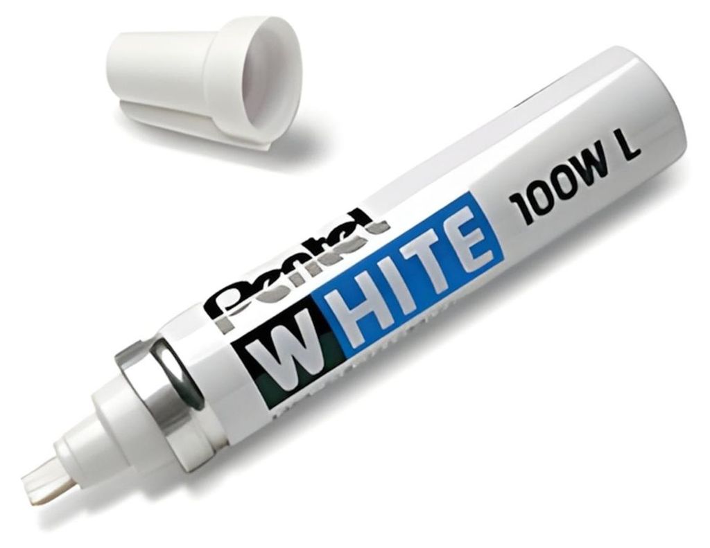 Pentel X100WL, witte permanente stift, type X100W, met Productafbeelding 