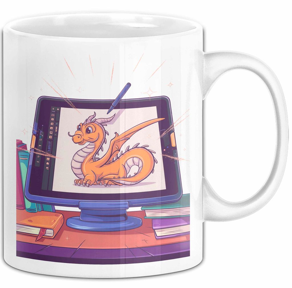 Digital Künstler Tasse Geschenk Lustige Geschenkidee Spruch Für Tablet Kreative (Weiß)