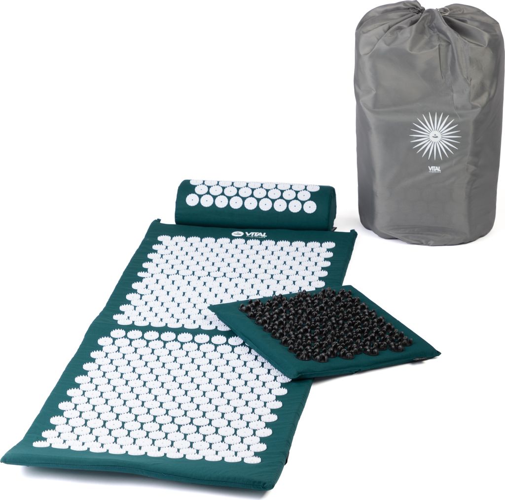 VITAL Akupressurmatte XL & Nackenrolle, Deluxe-Set SOFT