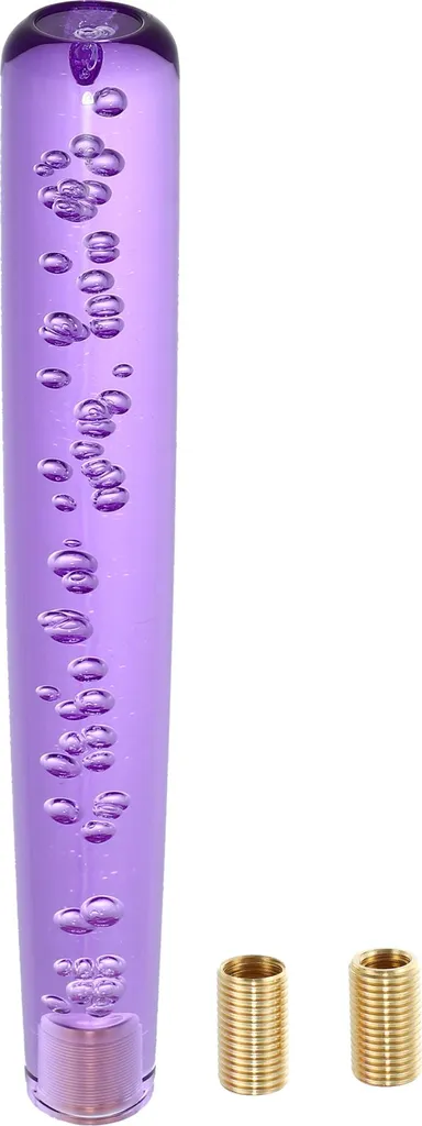 Pommeau de Vitesse 30cm Long Violet Cristal Bulles pour Automobile