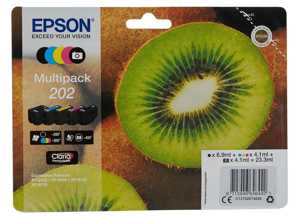 Epson Kiwi Multipack 5-colours 202 Claria Premium Ink, Obrázok produktu 