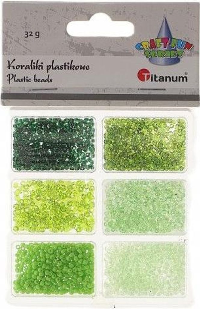 Kunststoffperlen 32g grüner Ton Titanum