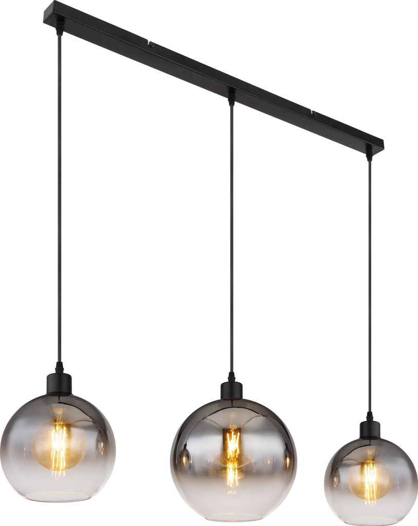 Globo Lighting Hängeleuchte Metall schwarz matt, 3x E27