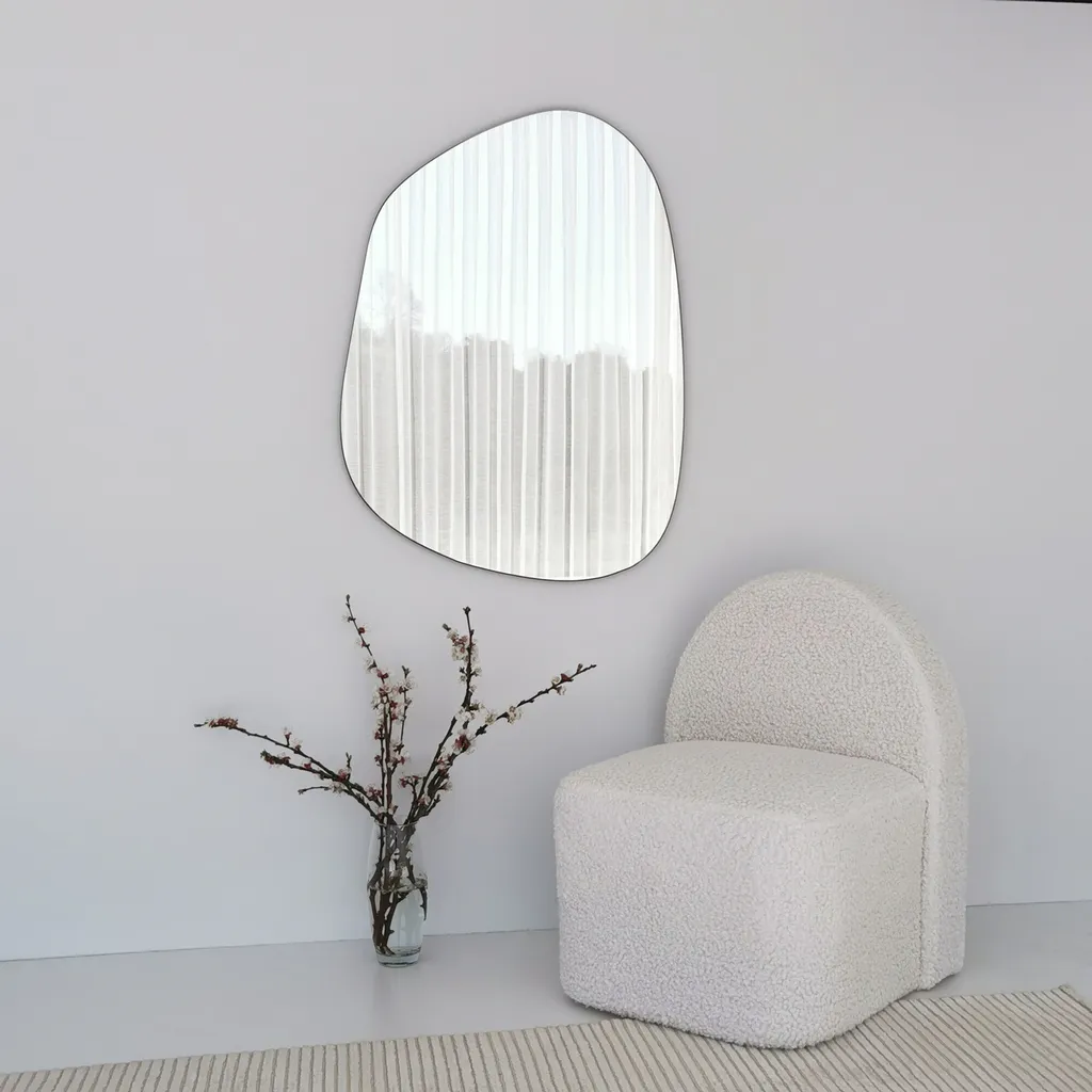 Miroir Mural Forme Libre Amorphous 70x90cm Cadre MDF Skye Decor Design