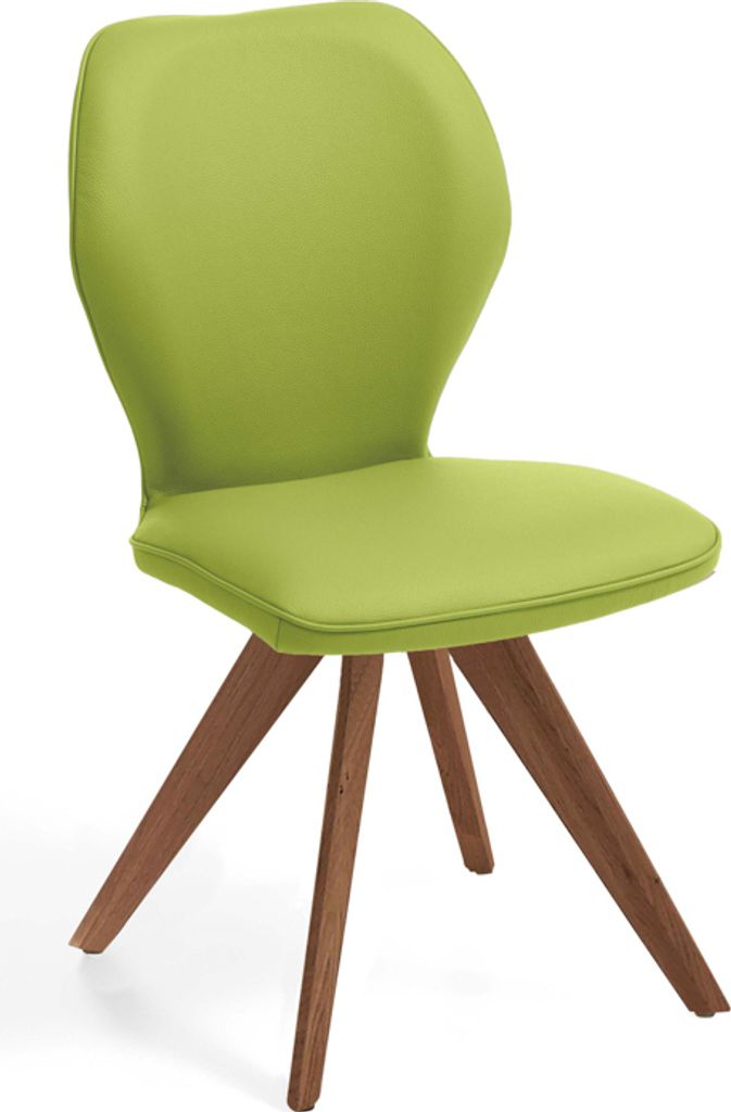 Niehoff Sitzmöbel Colorado Trend-Line Design-Stuhl Wild-Nussbaum/Leder - 180° drehbar