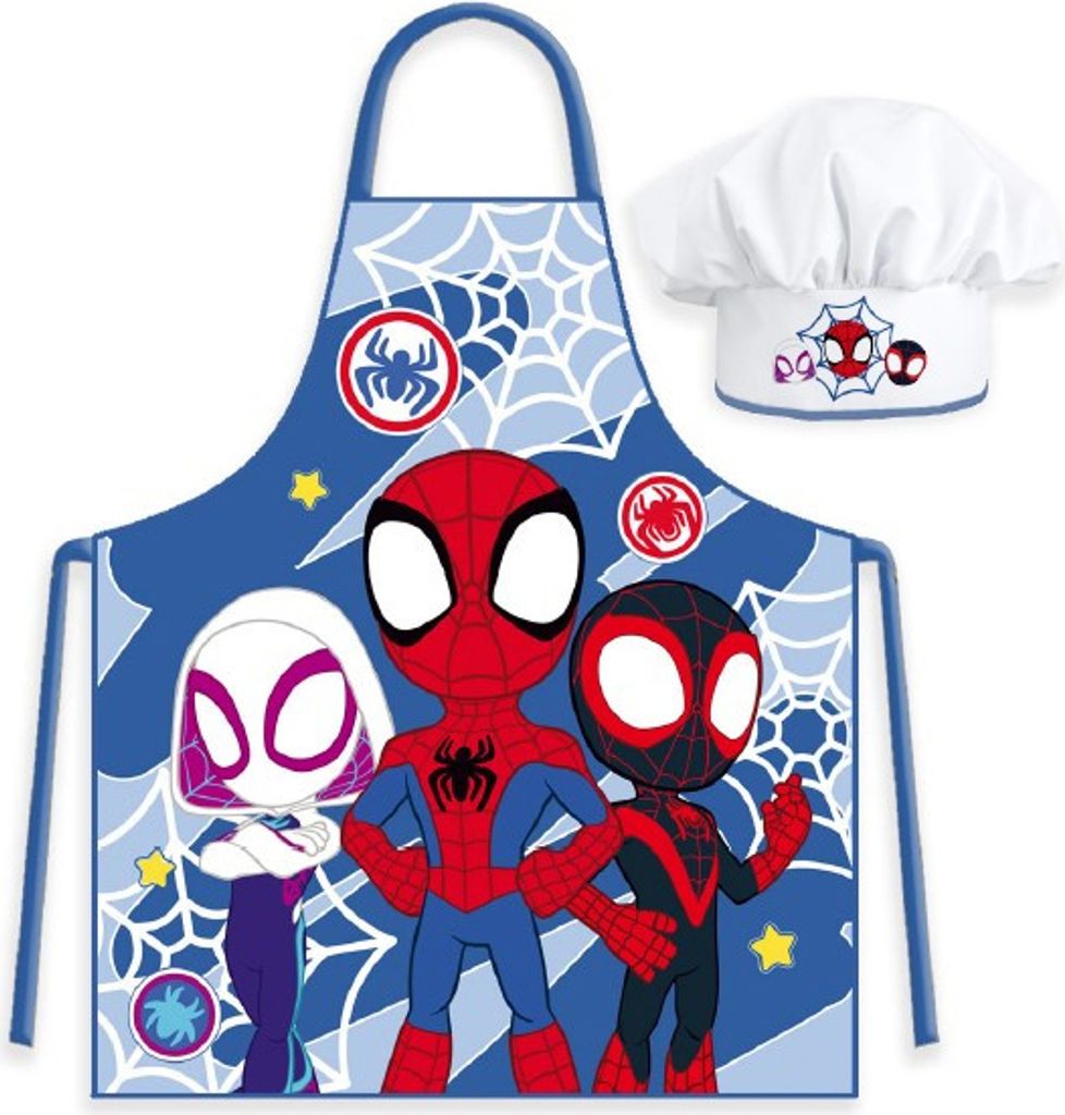 Kinderschürze mit Kochmütze Marvel Spidey Produktbild 