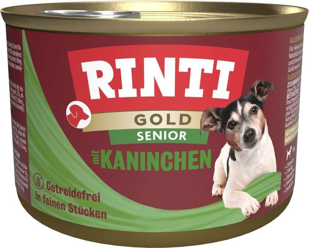 RINTI Gold, Senior, jede Rasse, Kaninchen, 185 g, Ohne Soja Produktbild 
