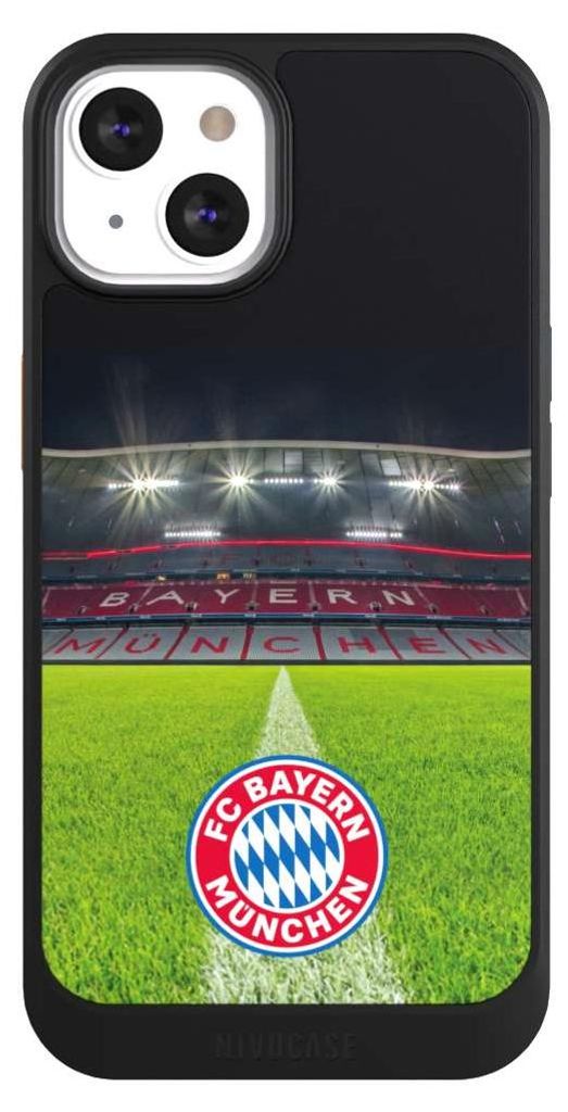 NIVOCASE Hülle für Apple iPhone 13 Handyhülle NIVOcore Case Schwarz FC Bayern München FCB Stadion