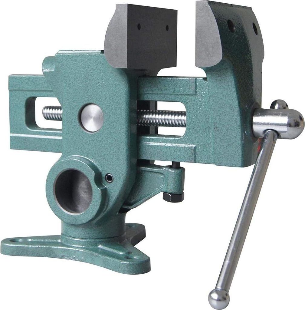 Vielseitige Bankschraube 90 mm stählerne Tafelschraubenklemme 360 Grad vertikal und horizontal - geeignet für Holzarbeiter und Metallwerkstätten