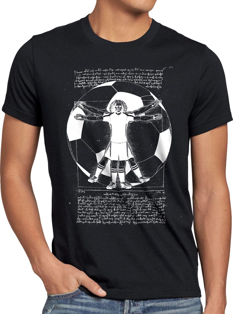 BaumwolleCloud Vitruvianischer Fußballer Herren T-Shirt spieler mannschaft