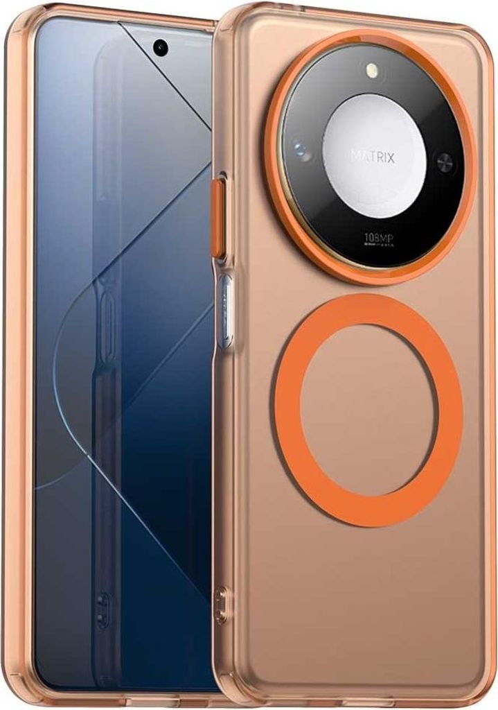 MagSafe Hülle für HONOR X9c Smart - Phonesta HardFrost Semi-Transparent Back Cover - Matt Orange