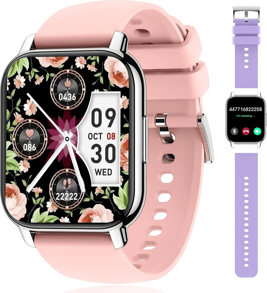 Orologio Fitness 1.85": Monitor Pressione, Cuore e Sport per Android iOS