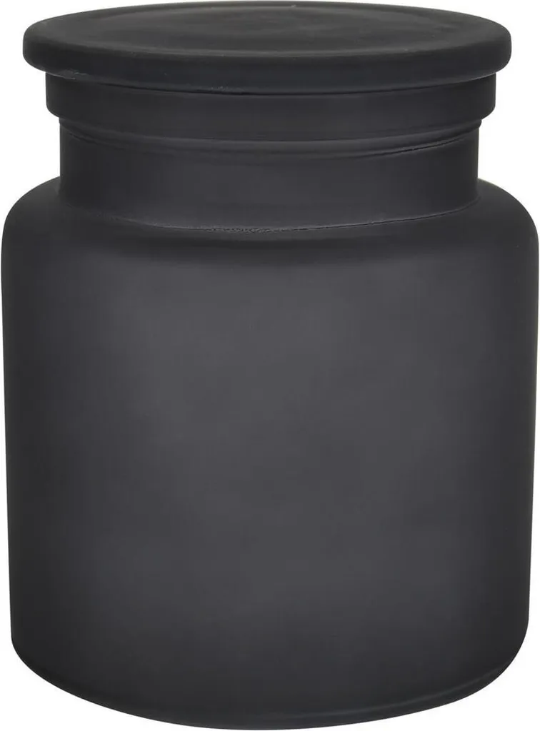 Vasetto Spirella Yoko Grigio in Vetro: Porta Cosmetici Elegante 10x12 cm