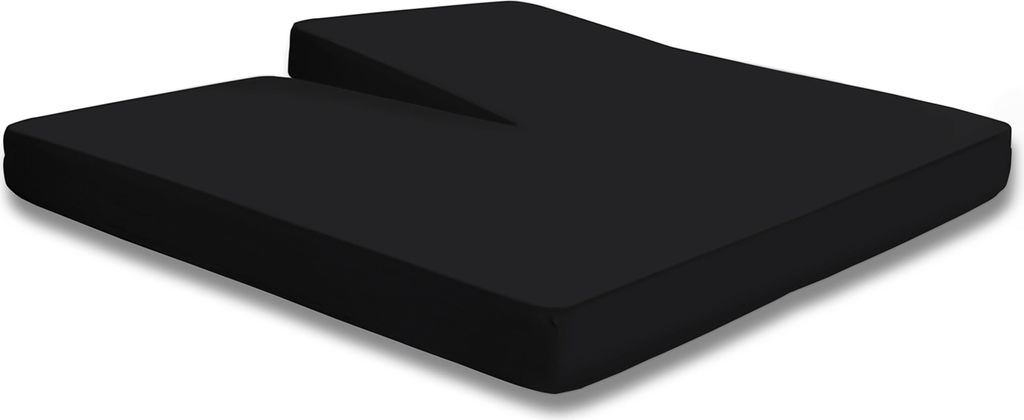 Split Topper Spannbettlaken schwarz 180x200 - 200x200 cm Produktbild 
