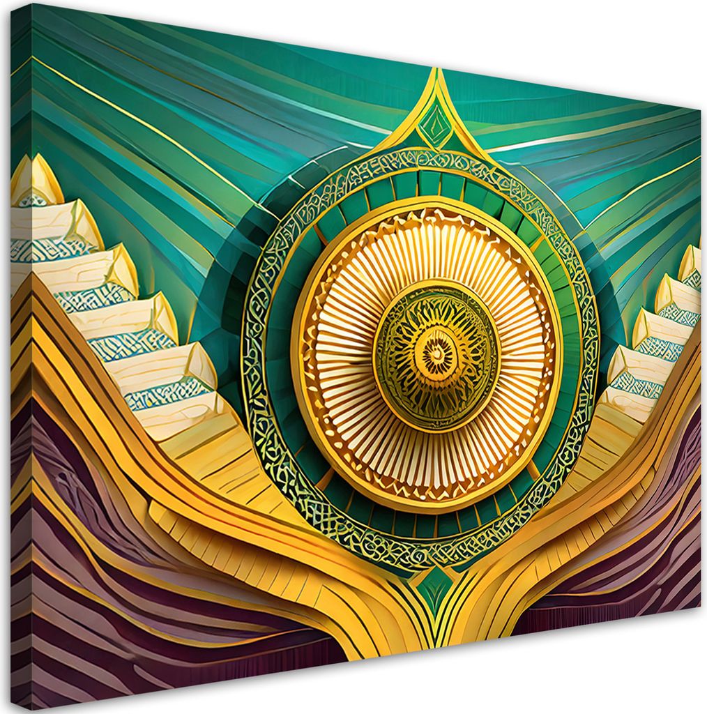 Leinwandbild Mandala Arabischer Orientalismus 60x40 Feeby Bunt bild für die wand bereit zum aufhängen