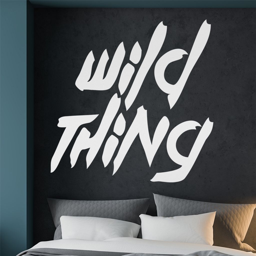 KIWISTAR Wild Thing - Wildniss Umwelt Rebell Wandtattoo in 6 Größen - Wandaufkleber Wall Sticker - Dekoration, Küche, Wohnzimmer, Schlafzimmer, ...