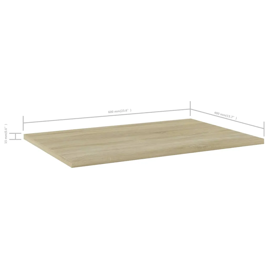 Planches étagère pour bibliothèque DIY 60x40 cm chêne Sonoma vidaXL - 4