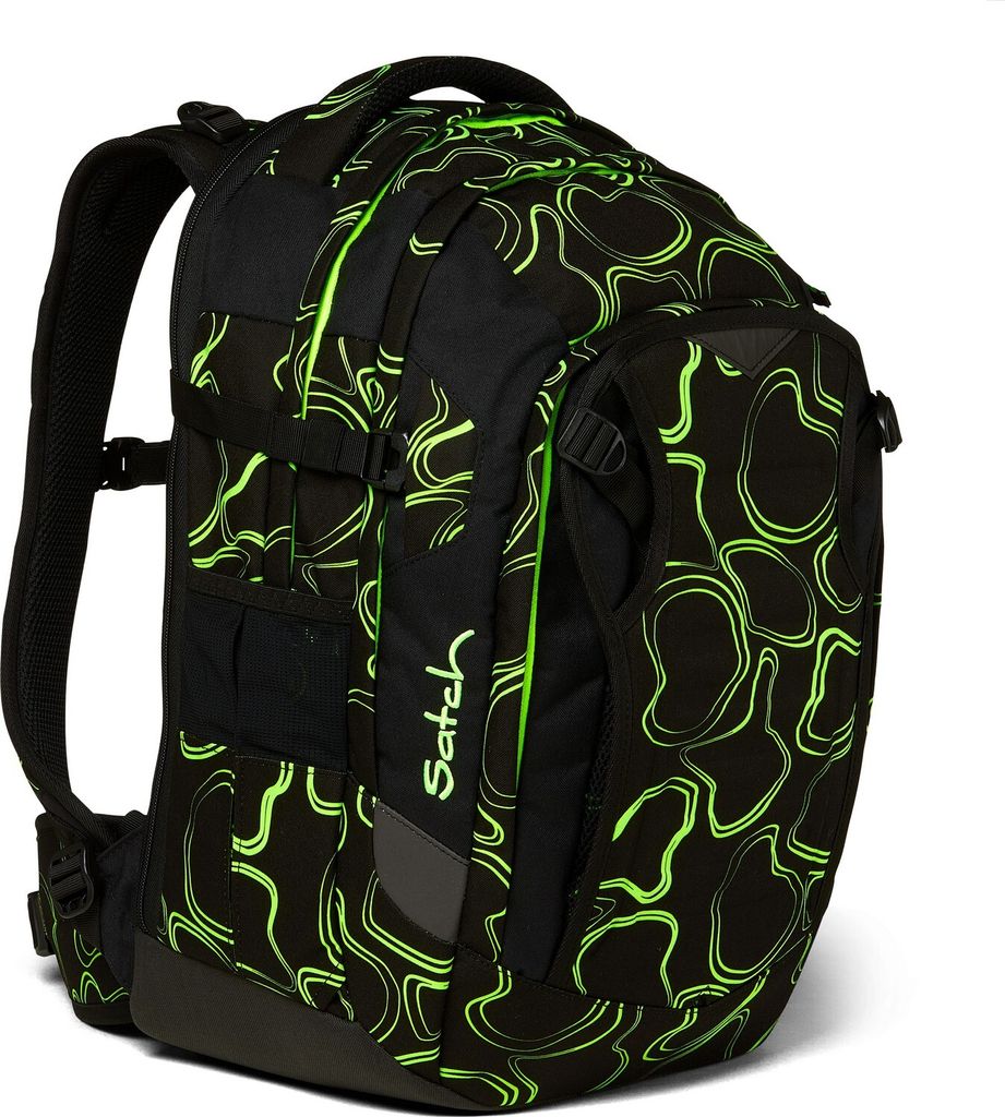 satch Schulrucksack Match Green Sup schwarz neongrün Produktbild 18