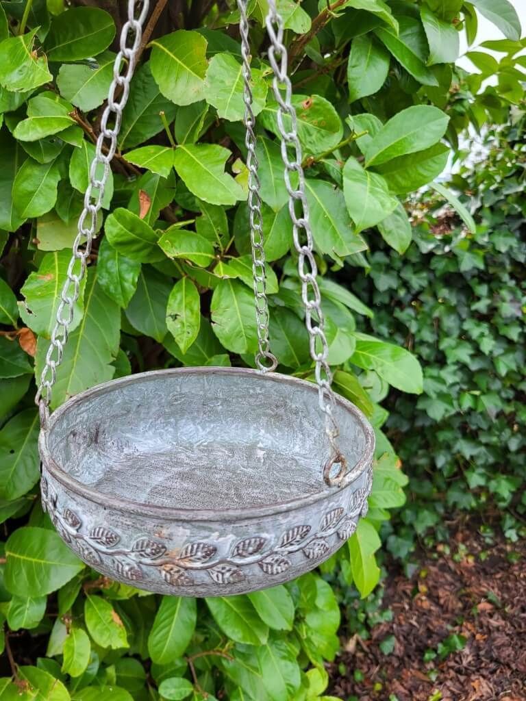 Shabby Chic Pflanzschale Marina zum Hängen, grau-braun Shabby Chic Pflanzschale Marina - 23 cm