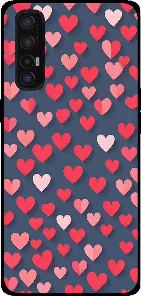 Custodia Protettiva Oppo Find X2 Neo - TPU Flessibile Cuori Rosa