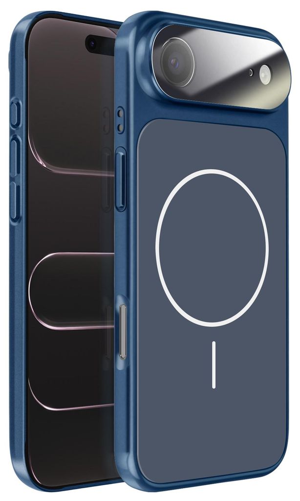 Avizar, MagSafe harte Schutzhülle mit Kamera-Schutzglas für Apple iPhone Air, Nachtblau