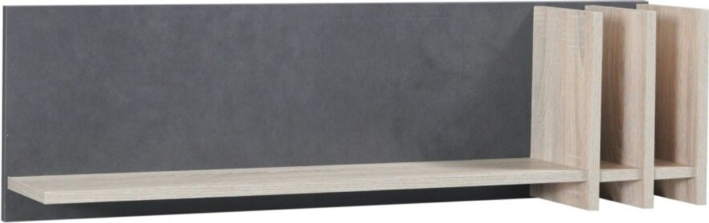 Meublorama DS-MK-MALMO-GRIS-09*1C/8KG, MDF-Platten, Grau, 1 Regale, 1020 mm, 300 mm, 8 kg