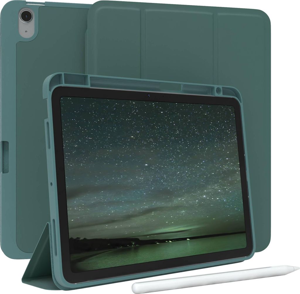 EAZY CASE Smartcase mit Stifthalter für Apple iPad Air 11 (2024) Hülle mit Stifthalterung, Tablet Cover aufstellbar 11 Zoll in Grün
