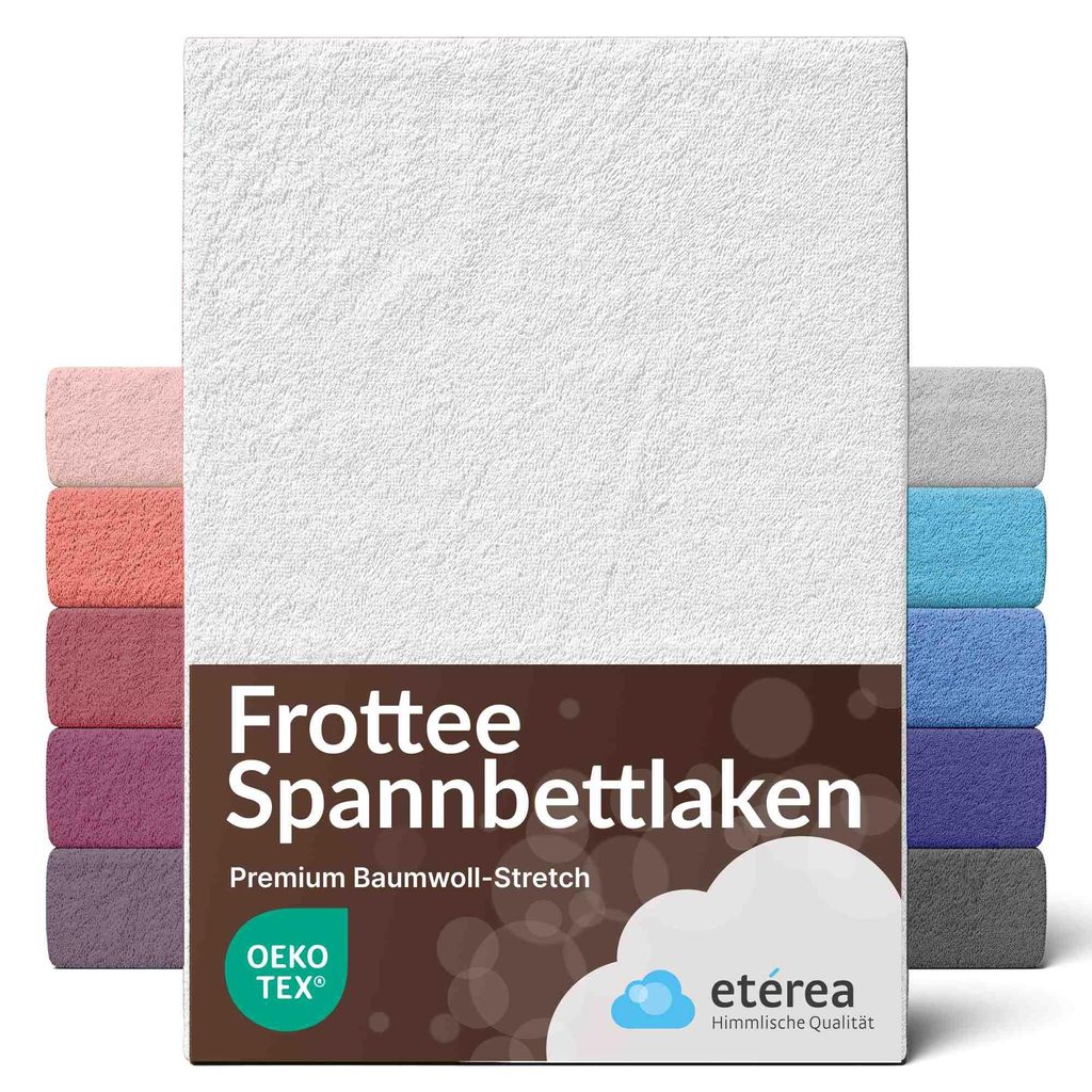 etérea Frottee Spannbettlaken 80% Baumwolle 20% Polyester 140x200 - 160x200 cm