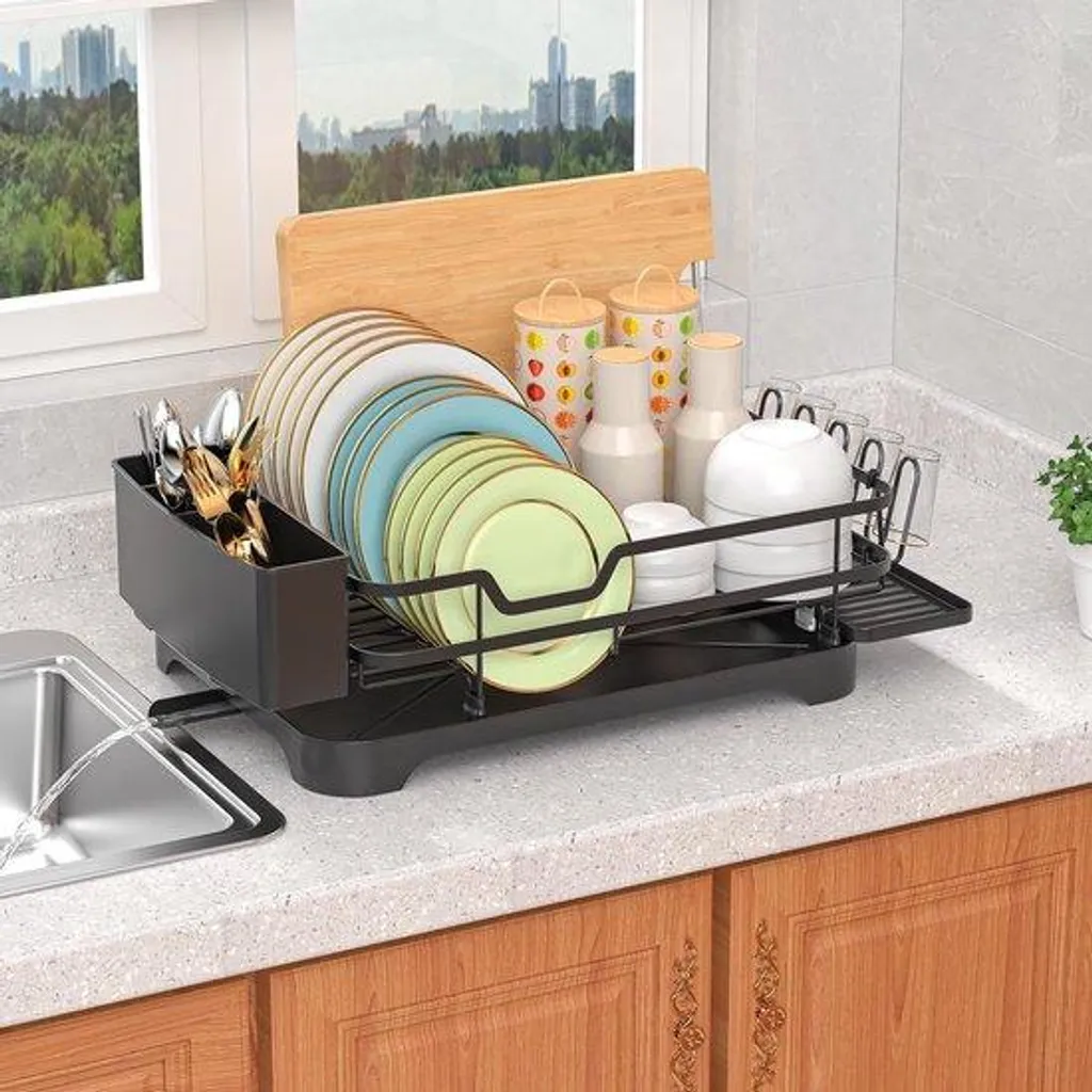 Égouttoir à vaisselle gain de place inox pour cuisine moderne et rangée