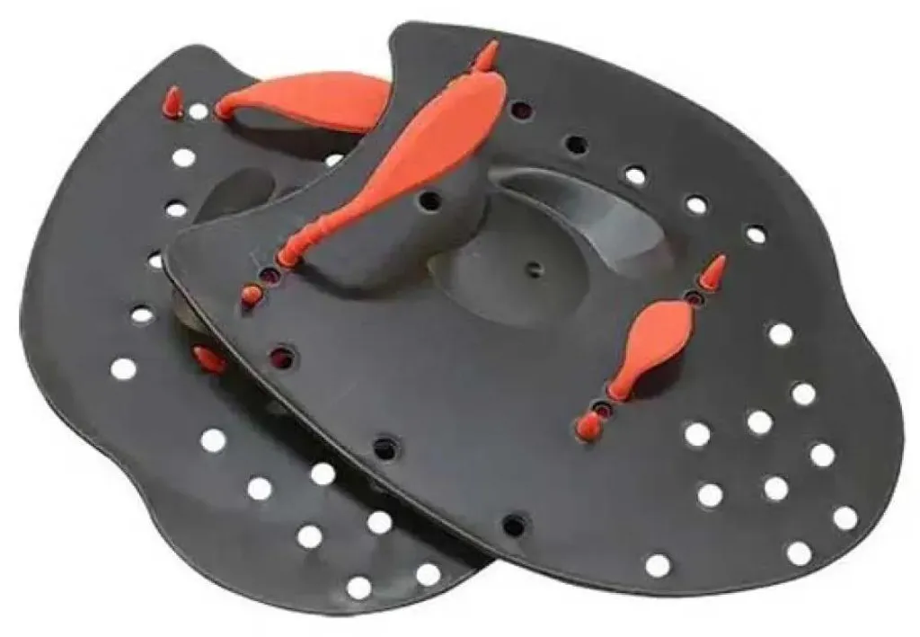 Pagaies de natation Balance Rouge avec sangles ajustables en silicone