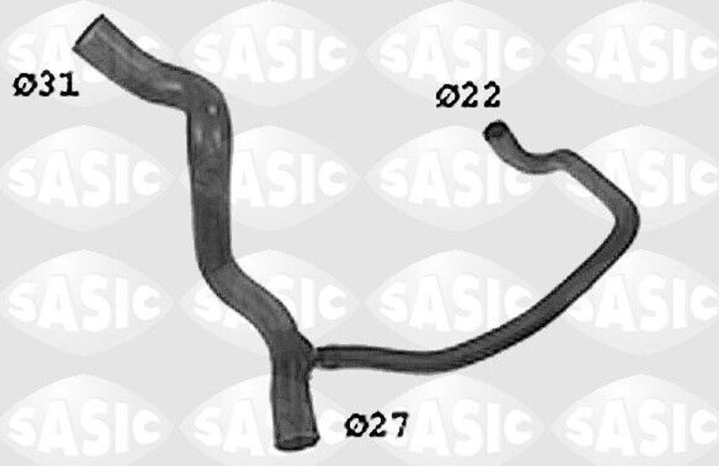 SASIC Kühlerschlauch Wasserschlauch für RENAULT CLIO I (B/C57, 5/357) SWH4268
