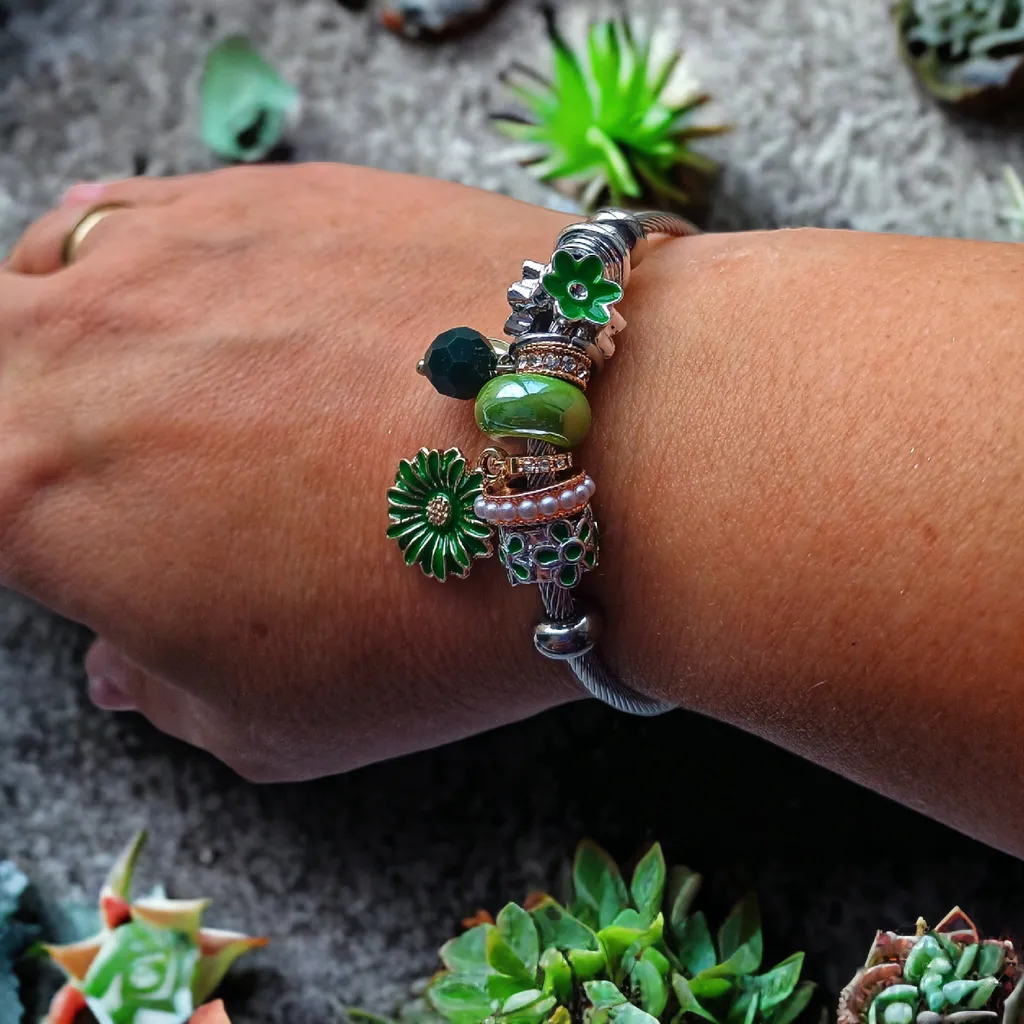 Bracciale Florais Oro Giallo con Charms: Raffinatezza Floreale - 3