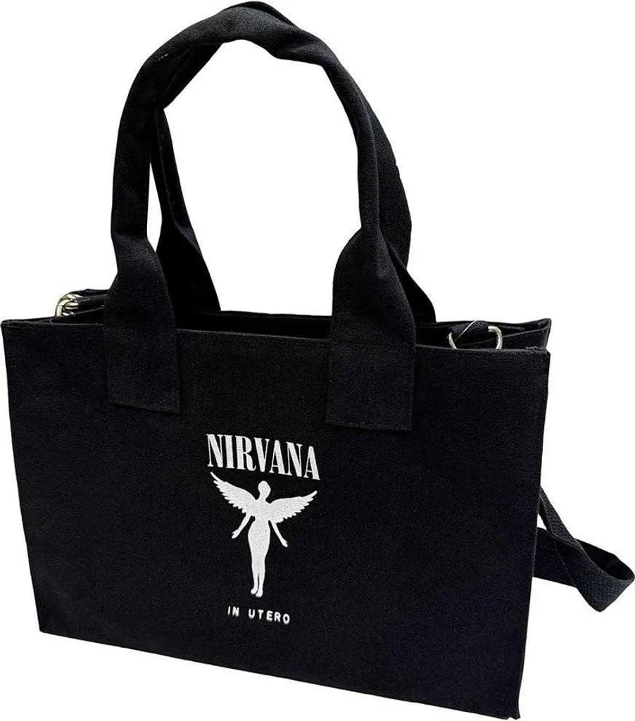 Nirvana - Borsa Tote "In Utero", Stampa posteriore, Cotone RO14385 (Taglia unica) (Nero)