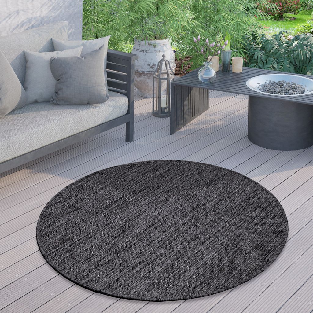 In & Outdoor Tapis Tissu plat uni moderne résistant aux Image du produit 