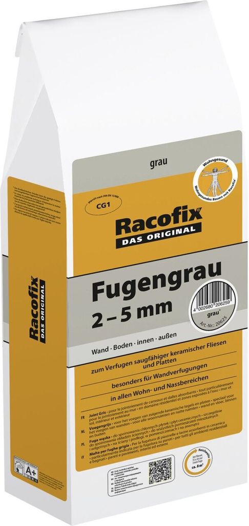 Racofix Fugengrau 2 - 5 mm grau 2 kg