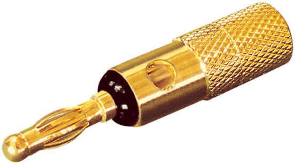 Dynavox Banana Plug Männlich - Klemmzylinder - Vergoldet - Schwarz - Pro 1 Stück (En)