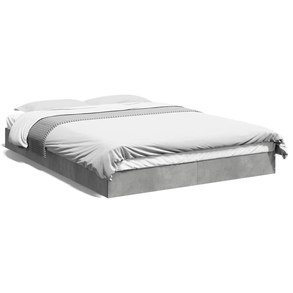vidaXL Struttura letto grigio cemento 140x200 cm materiale Immagine del prodotto 