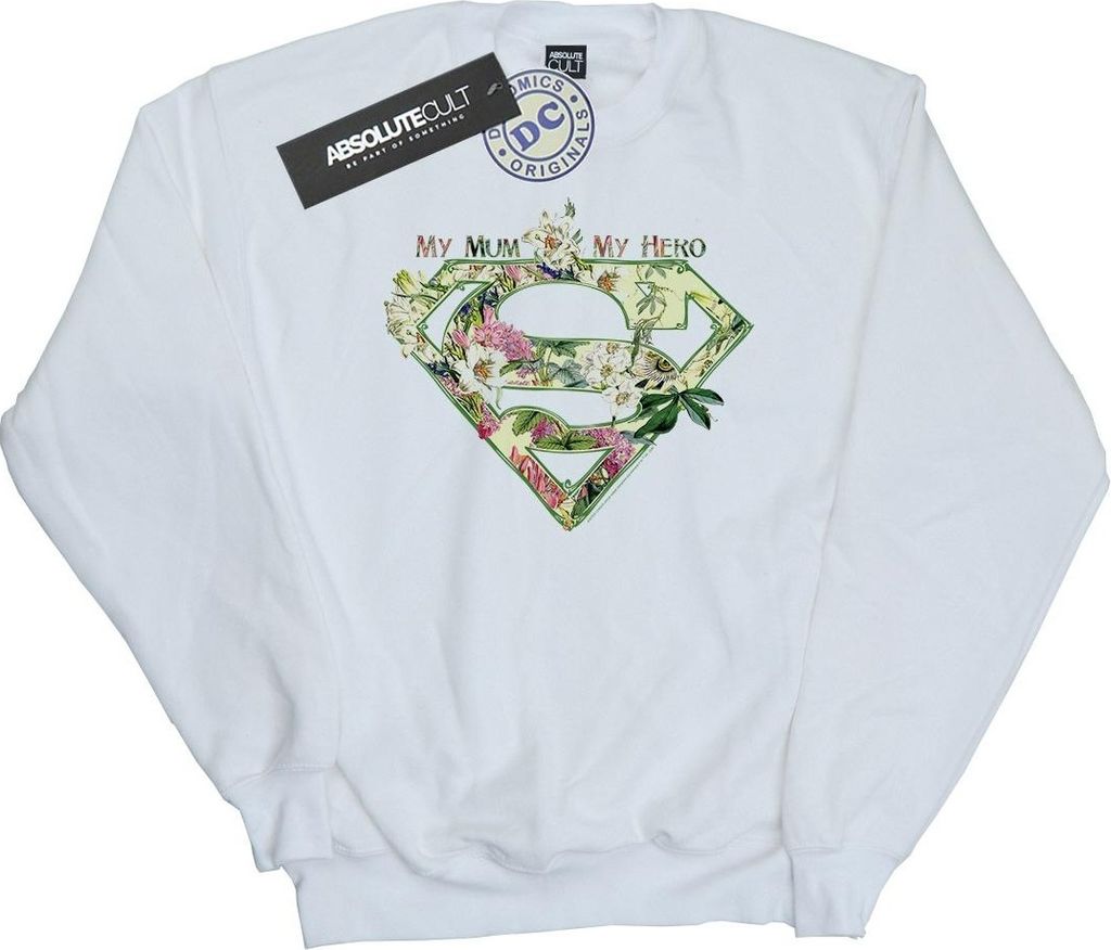 DC Comics - "My Mum My Hero" Sweatshirt für Damen BI15293 (L) (Weiß)