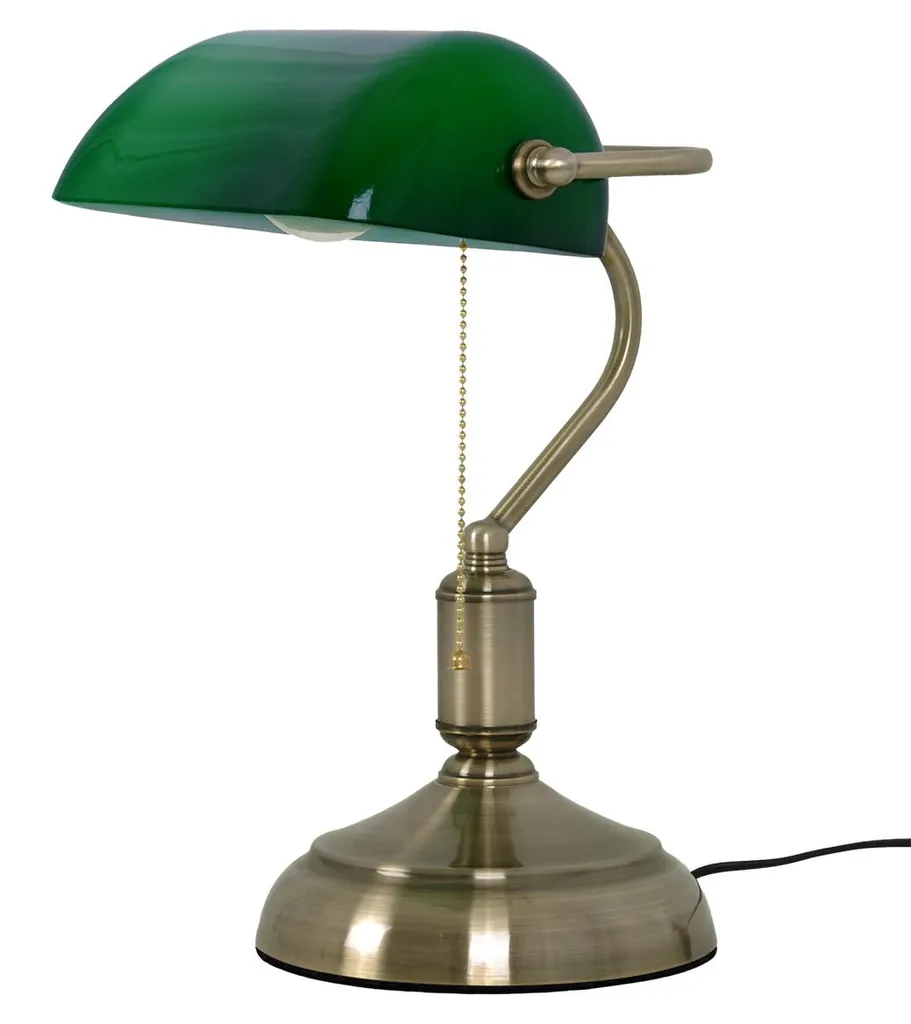 Lampe à poser en métal doré BANK Kaja E27 15W - Finition laiton de luxe