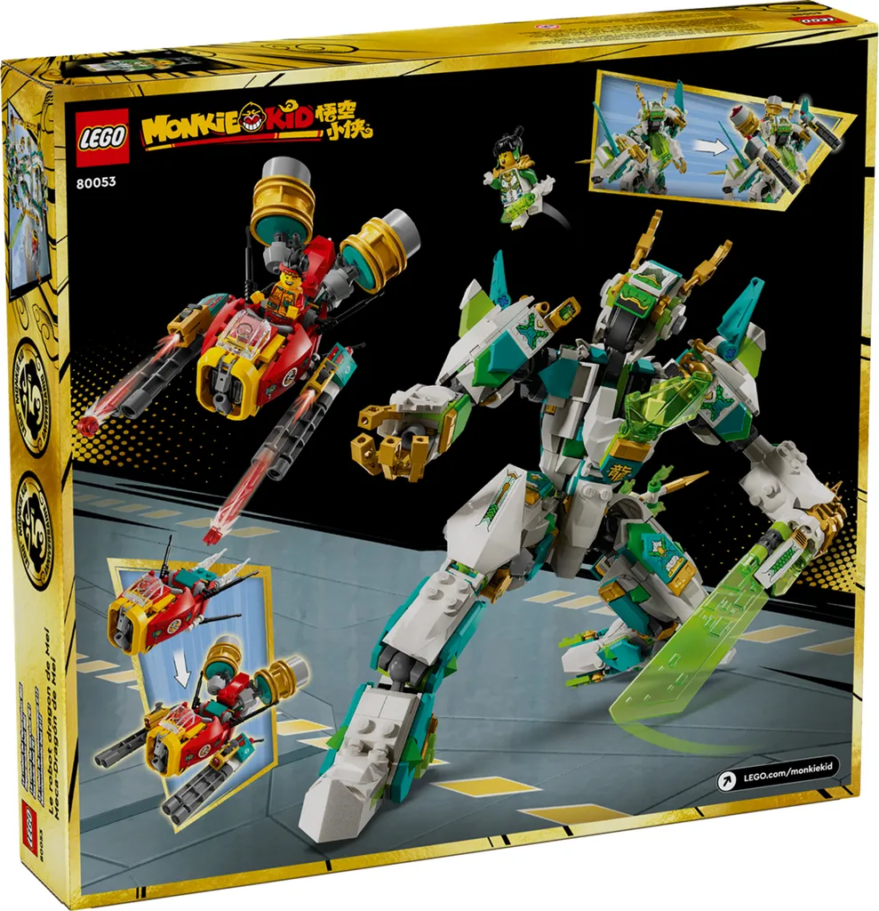 LEGO 80053 Monkie Kid Robot Dragon Mei avec Armure de Jade et Épée