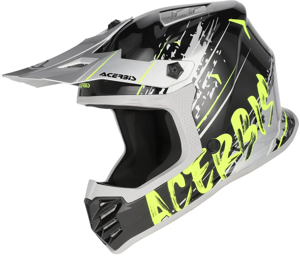 Casque Moto Enfant Acerbis Profile Scratch avec Visière Réglable Y/M 50