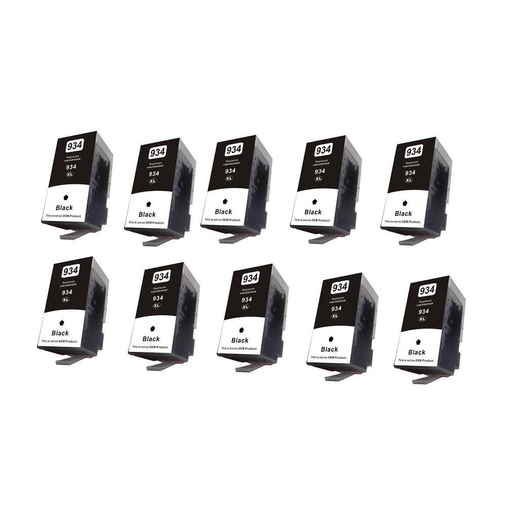 Tisanto 10x Patronen kompatibel zu HP 934 XL Black BK OfficeJet Pro 6230 6800 Series 6820 6830