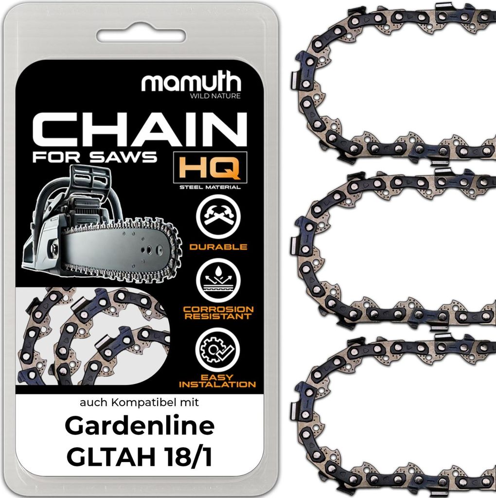 3x Chaîne de tronçonneuse 20cm 1,1mm 3/8" 33TG pour Image du produit 