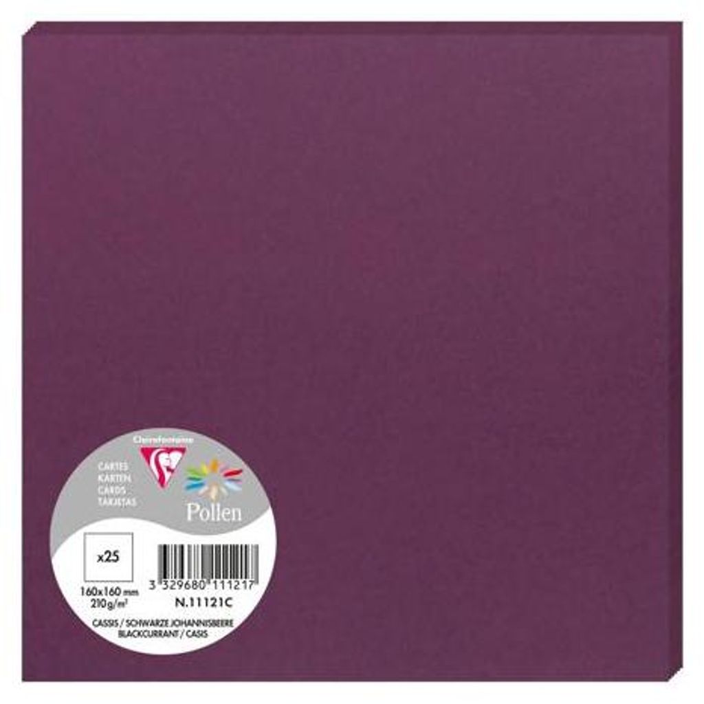 Clairefontaine Karte Pollen 160x160 210g cassis