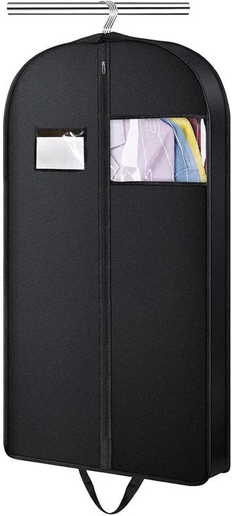 Housse vêtements tridimensionnelle en tissu non tissé noir 152x60x10 cm