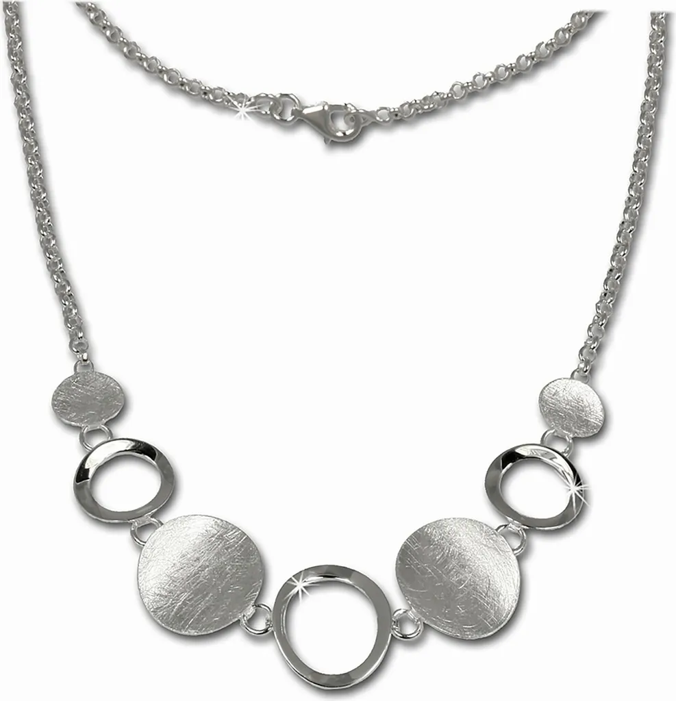 SilberDream Collier SDK400 pour Femmes en Argent 925 Mat de 45cm de Long