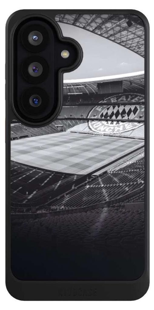 NIVOCASE Hülle für Samsung Galaxy S26 Handyhülle NIVOcore Case Schwarz FC Bayern München FCB Stadion