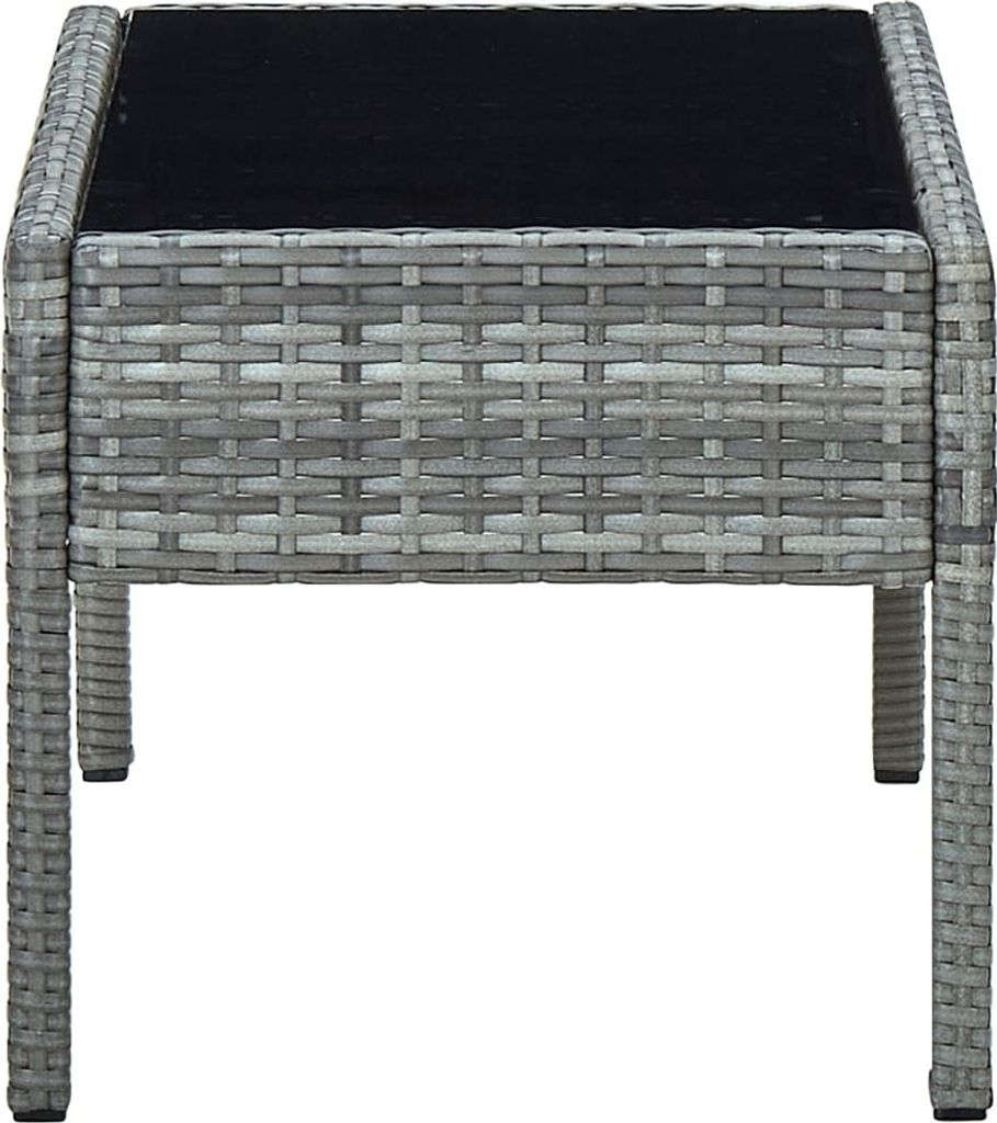 "im Sonderangebot"Esstisch/Outdoor Tisch - Gartentisch - moderne Design - Balkontisch - Grau 75x40x37 cm Poly Rattan DEMöbel 1643992